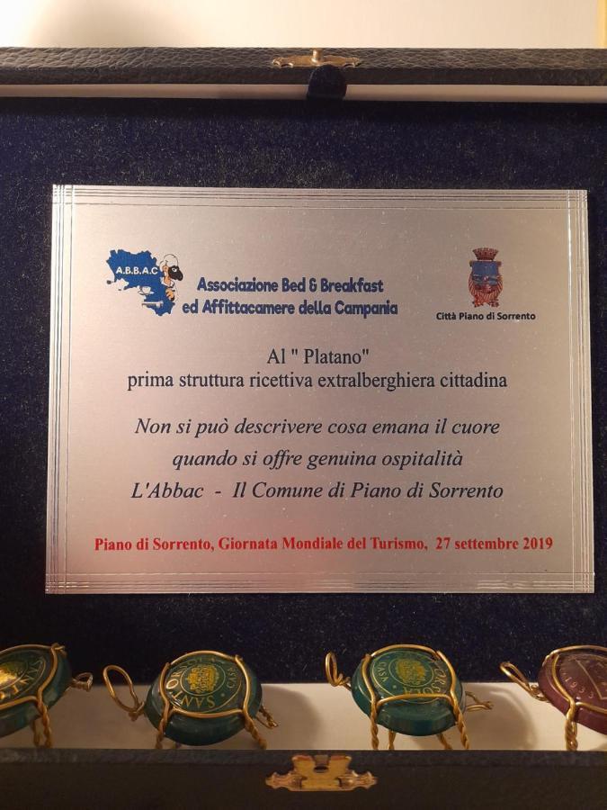 לינה וארוחת בוקר פיאנו די סורנטו Il Platano מראה חיצוני תמונה